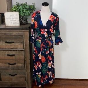 Hayden‎ Hawaiian Resort Island Vacation Wrap Dress M